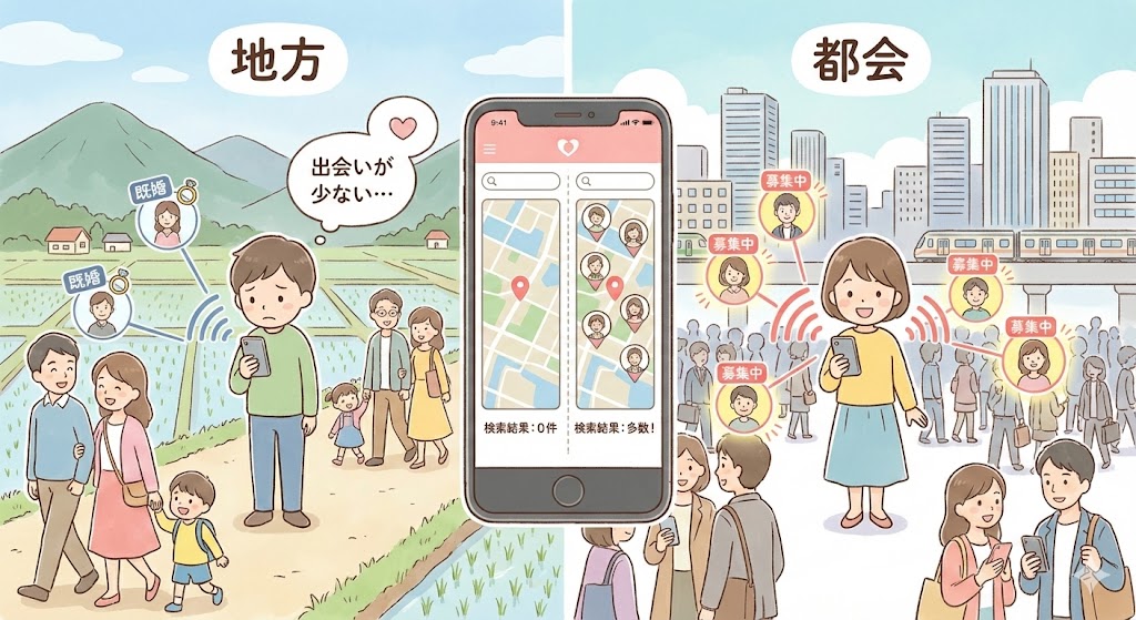 地方婚活と都会の違い